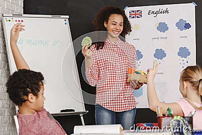 Teacher and english classes Stock Photo