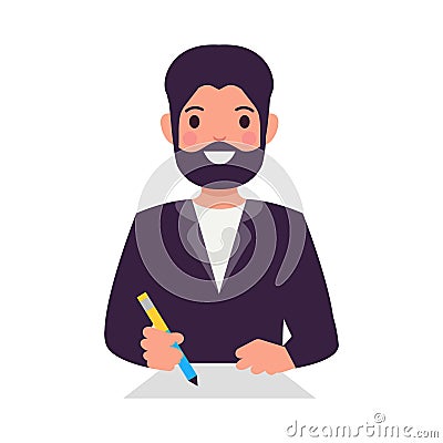 Teacher Flat Illustration Vector Illustration