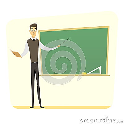 Teacher man Cartoon Illustration