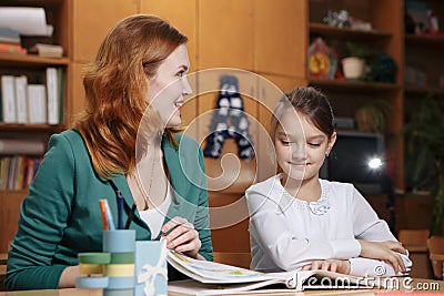 Teacher Student Tutor Homework Lesson Concept Stock Photo