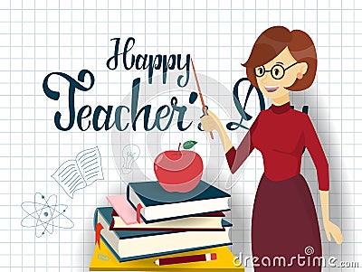 Teachers day set. Vector Illustration