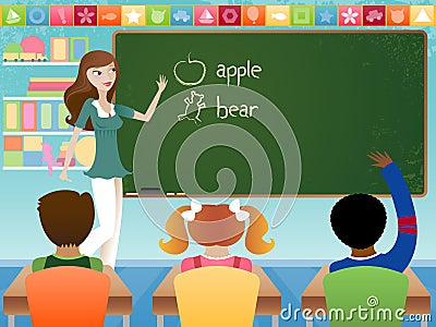 Teaching Class Vector Illustration