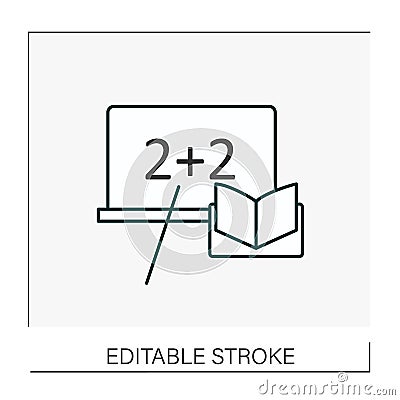 Teaching line icon Vector Illustration