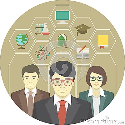 Teaching Staff Vector Illustration