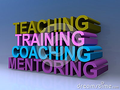 Teaching training coaching mentoring Stock Photo