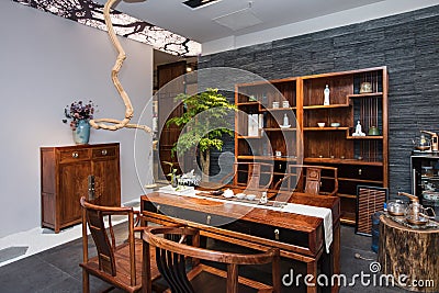 The Teahouse of Modern Chinese families Editorial Stock Photo