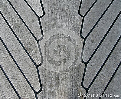 Teak deck Stock Photo