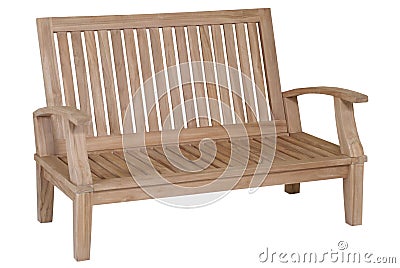 Teak garden furniture, Garden Furniture, teak Chair Stock Photo