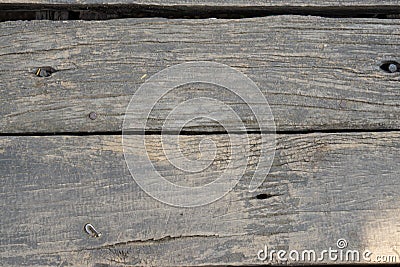 Teak tree Wood flooring background with nature light. Stock Photo