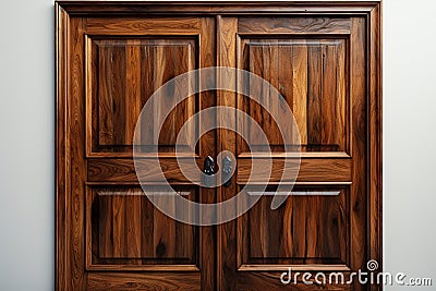 Teak Wood Carving Door Stock Photo