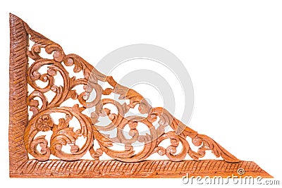 Teak wood carving Stock Photo