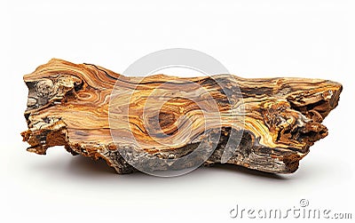 Teak Wood Featured on White -Generative ai Stock Photo