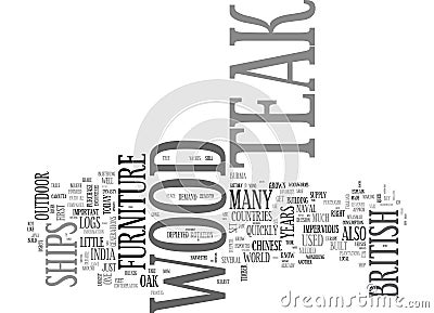 Is Teak Wood Outdoor Furniture Right For Me Text Background Word Cloud Concept Stock Photo