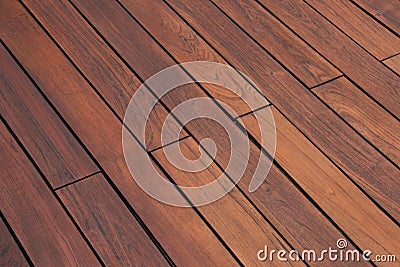 Teak wood texture , teakwood decking close up Stock Photo