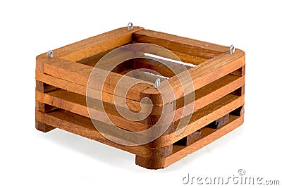Teak Wooden Baskets Stock Photo