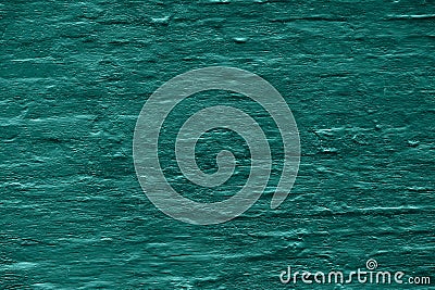 Teal painted old brick wall horizontal background Stock Photo