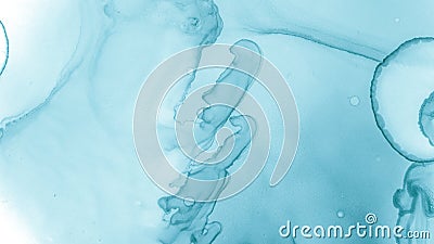 Teal Pastel Fluid Splash. Blue Smoke Modern Stock Photo