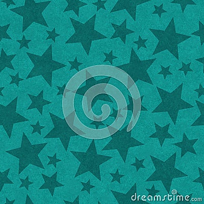 Teal star-shape seamless pattern background Stock Photo