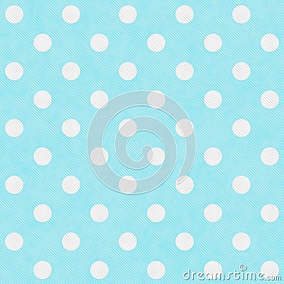 Teal and White Large Polka Dots Pattern Repeat Background Stock Photo