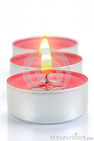 Tealight Candles Stock Photo