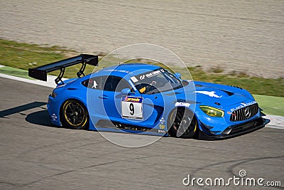 Team Black Falcon Mercedes-AMG GT3 at Monza Editorial Stock Photo