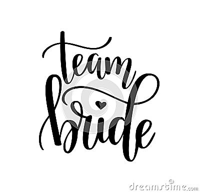 Team bride vector hen party, bachelorette wedding design Vector Illustration