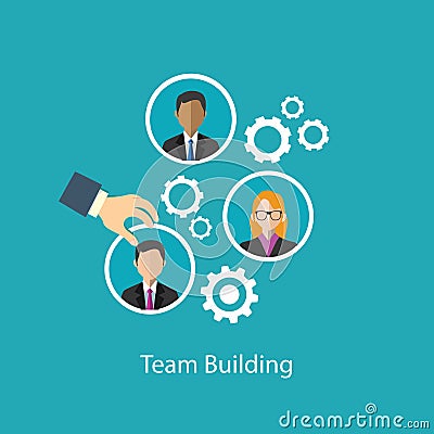 Team building human resource Vector Illustration