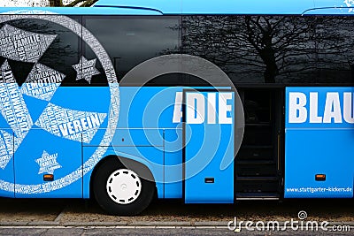 Team bus Stuttgarter Kickers Editorial Stock Photo