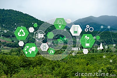 Team Business energy use, sustainability Elements energy sources sustainable Stock Photo