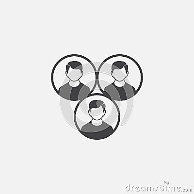 Team Cohesion glyph icon. Monochrome style design simple element. Black color team cohesion icon for web and mobile. Project Stock Photo