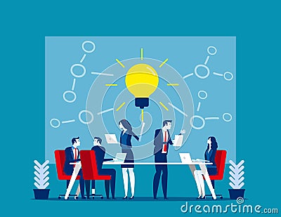 Team cohesiveness and creative. Concept business vector illustration, Employees engagement, Cohesion Vector Illustration