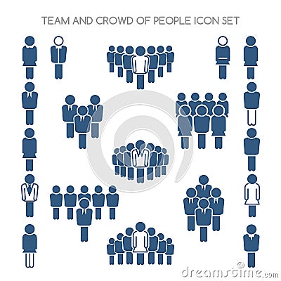 Team and crowd icons Vector Illustration