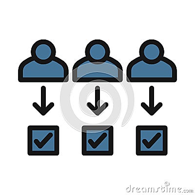 Team faculty, power line isolated vector icon can be easily modified and edit Stock Photo