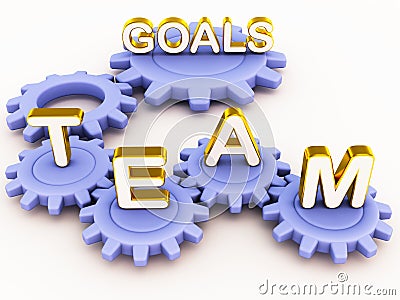 Team goals Stock Photo