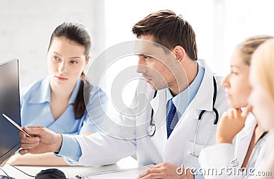 Team or group of doctors working Stock Photo