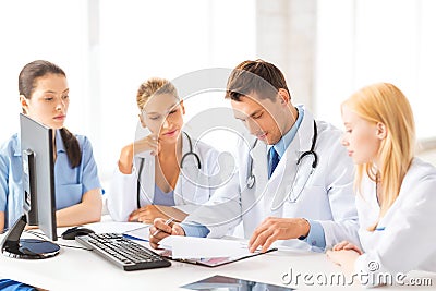 Team or group of doctors working Stock Photo