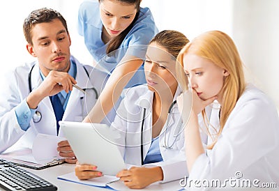 Team or group of doctors working Stock Photo