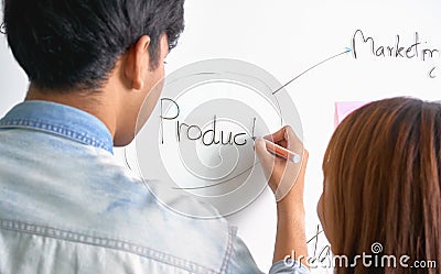 The team that helps brainstorm work. To achieve the goal. Stock Photo