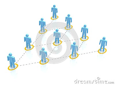 Team hierarchy Cartoon Illustration
