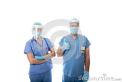 Team of healthcare professionals standing together Stock Photo