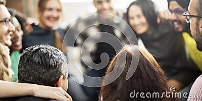 Team Huddle Harmony Togetherness Happiness Concept Stock Photo