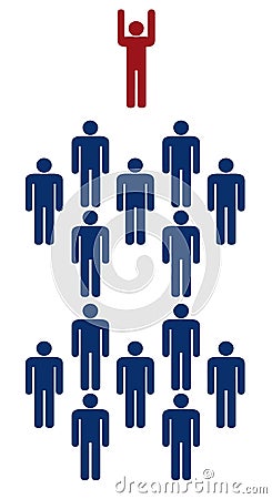 Team - isolated on white Vector Illustration