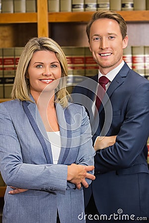 Team of lawyers in the law library Stock Photo