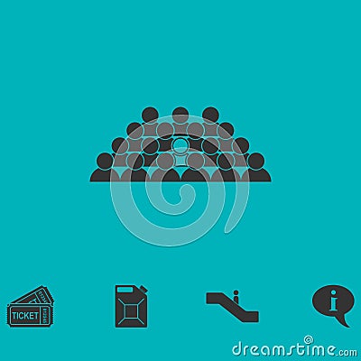 Team lead icon flat Vector Illustration