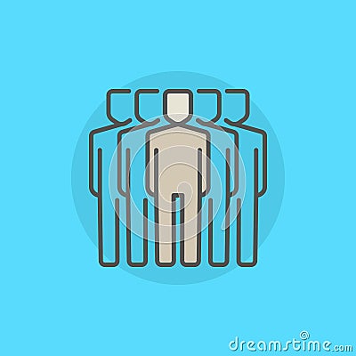 Team leader colorful icon Vector Illustration