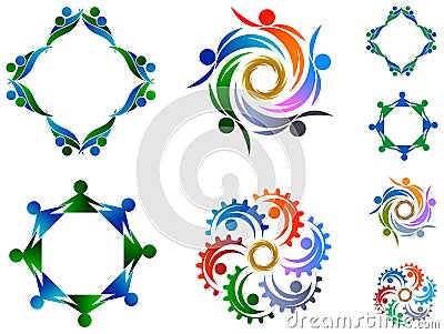 Team logo set Vector Illustration