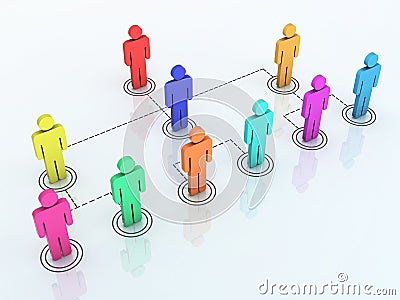 Team organization chart Stock Photo