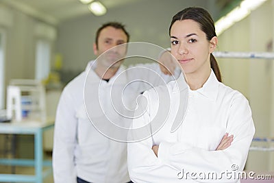 team professional painters male and female Stock Photo