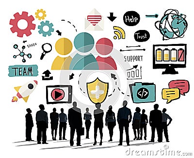 Team Share Support Trust Help Teamwork Togetherness Concept Stock Photo