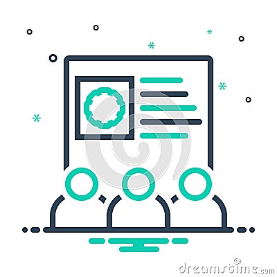 mix icon for Team Skills, employee and configure Vector Illustration